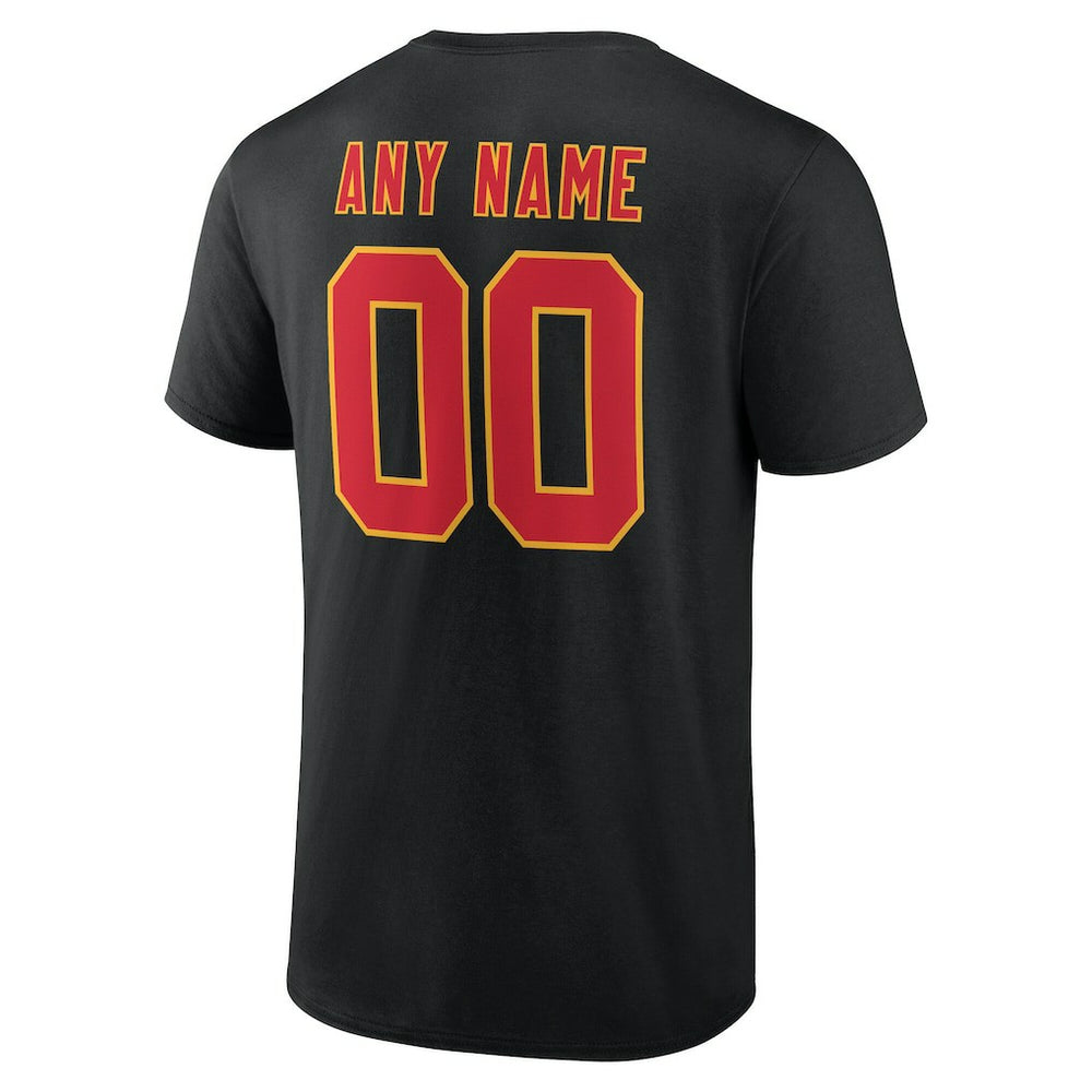 Kansas City Chiefs Team Authentic Personalized Name & Number T-Shirt - Black cheap