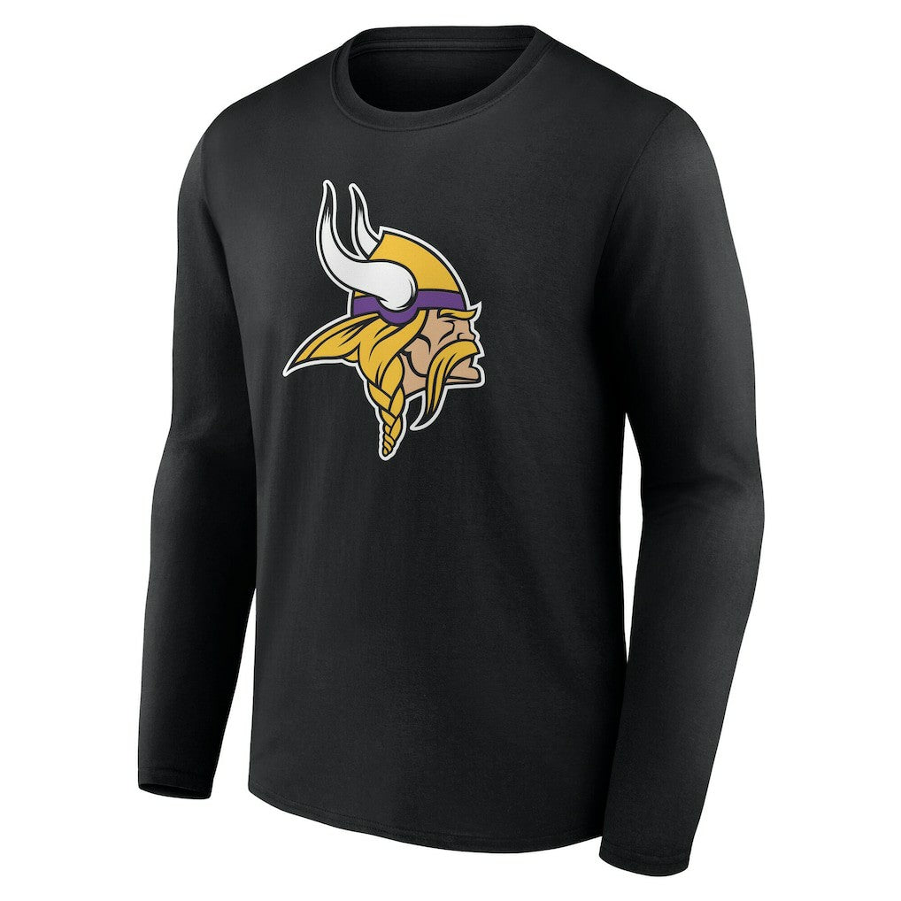 Minnesota Vikings Team Authentic Personalized Name & Number Long Sleeve T-Shirt - Black outlet