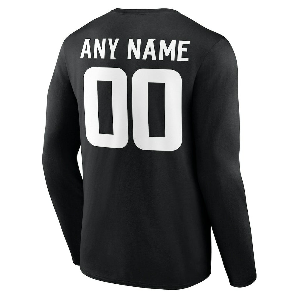 Minnesota Vikings Team Authentic Personalized Name & Number Long Sleeve T-Shirt - Black outlet