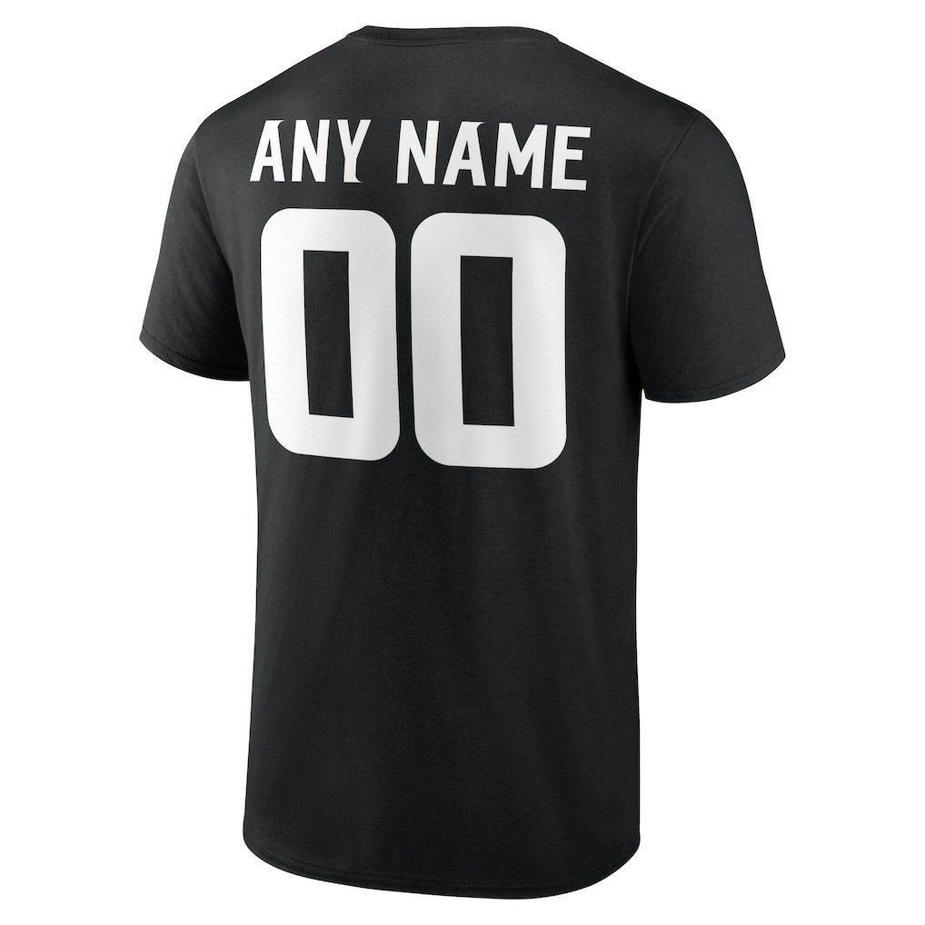 Minnesota Vikings Team Authentic Personalized Name & Number T-Shirt - Black for sale