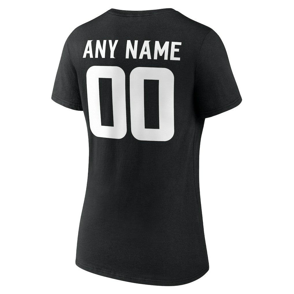 Minnesota Vikings Women's Team Authentic Personalized Name & Number V-Neck T-Shirt - Black online