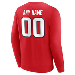 New England Patriots Team Authentic Personalized Name & Number Sweatshirt - Red cheap