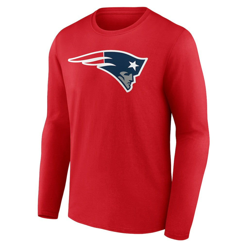 New England Patriots Team Authentic Personalized Name & Number Long Sleeve T-Shirt - Red cheap