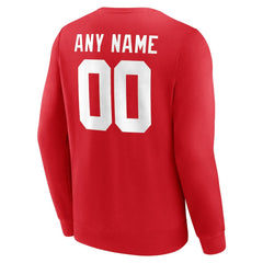 New York Giants Team Authentic Personalized Name & Number Sweatshirt - Red outlet