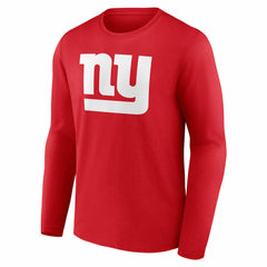 New York Giants Team Authentic Personalized Name & Number Long Sleeve T-Shirt - Red outlet