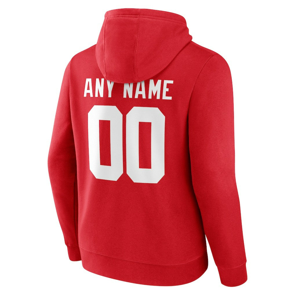 New York Giants Team Authentic Personalized Name & Number Hoodie - Red sale