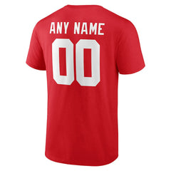New York Giants Team Authentic Personalized Name & Number T-Shirt - Red on sale