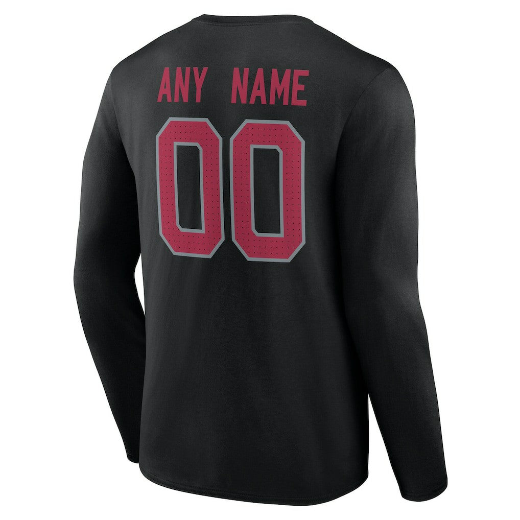 Arizona Cardinals Team Authentic Personalized Name & Number Long Sleeve T-Shirt - Black online