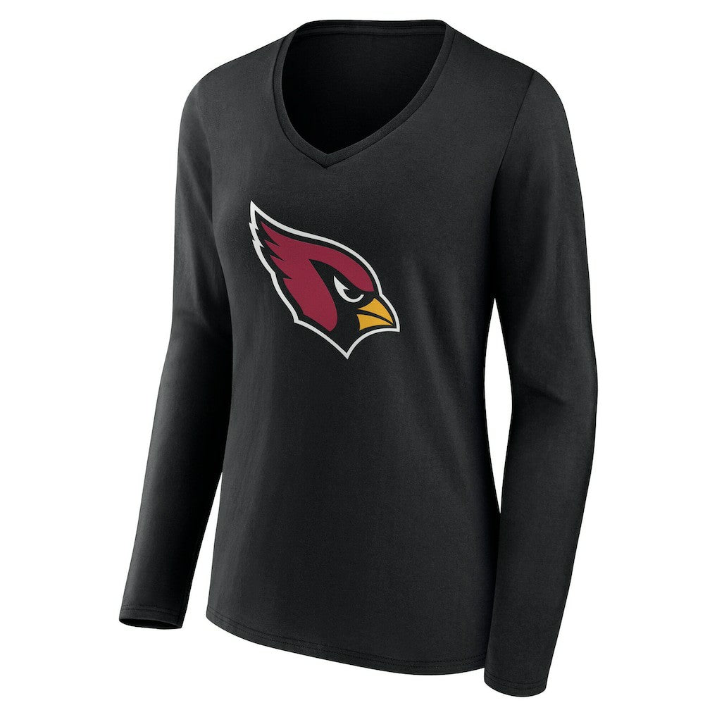 Arizona Cardinals Women's Team Authentic Personalized Name & Number Long Sleeve V-Neck T-Shirt - Black cheap