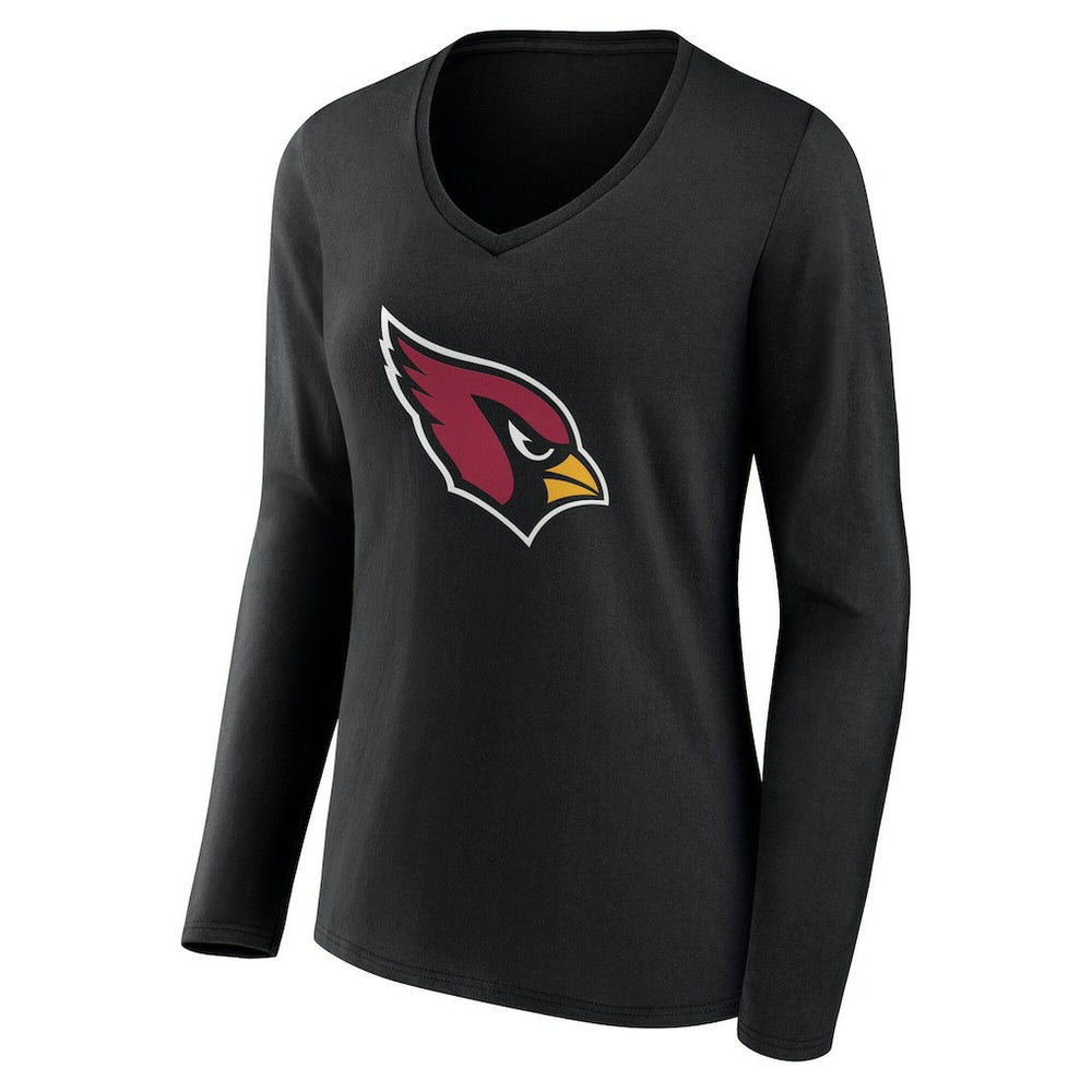 Arizona Cardinals Women's Team Authentic Personalized Name & Number Long Sleeve V-Neck T-Shirt - Black cheap