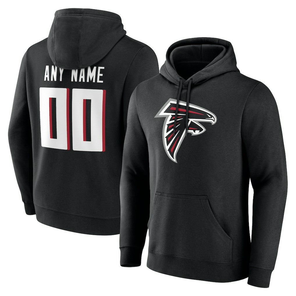 Atlanta Falcons Team Authentic Personalized Name & Number Hoodie - Black cheap