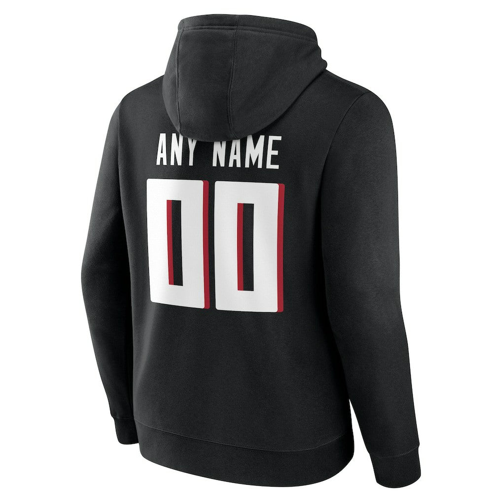 Atlanta Falcons Team Authentic Personalized Name & Number Hoodie - Black cheap