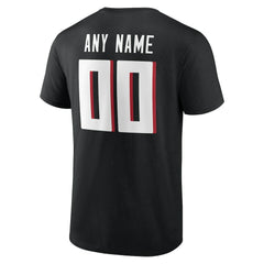 Atlanta Falcons Team Authentic Personalized Name & Number T-Shirt - Black discount