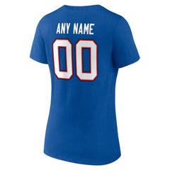 Buffalo Bills Women's Team Authentic Personalized Name & Number V-Neck T-Shirt - Royal online