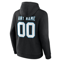Carolina Panthers Team Authentic Personalized Name & Number Hoodie - Black cheap