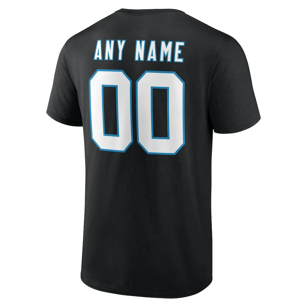 Carolina Panthers Team Authentic Personalized Name & Number T-Shirt - Black online