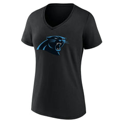 Carolina Panthers Women's Team Authentic Personalized Name & Number V-Neck T-Shirt - Black online