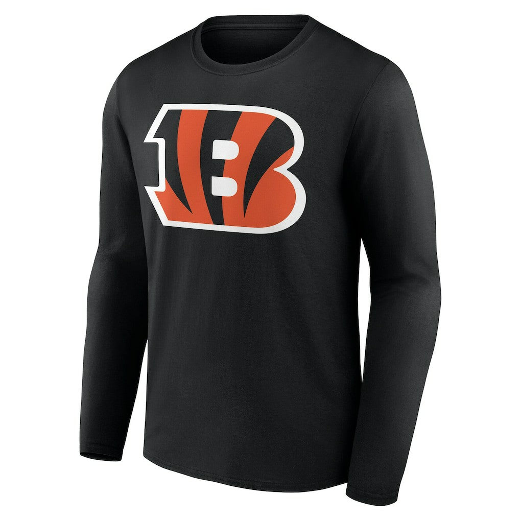 Cincinnati Bengals Team Authentic Personalized Name & Number Long Sleeve T-Shirt - Black for sale