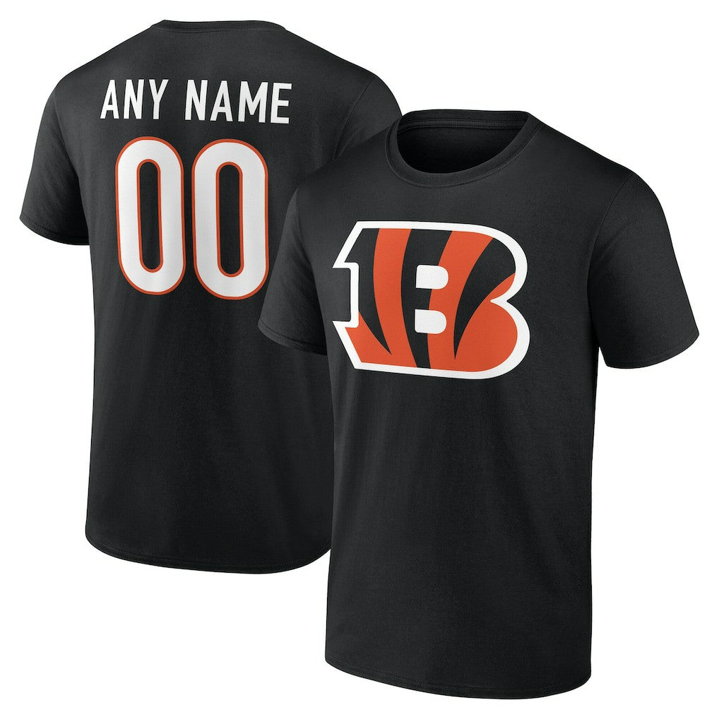 Cincinnati Bengals Team Authentic Personalized Name & Number T-Shirt - Black online