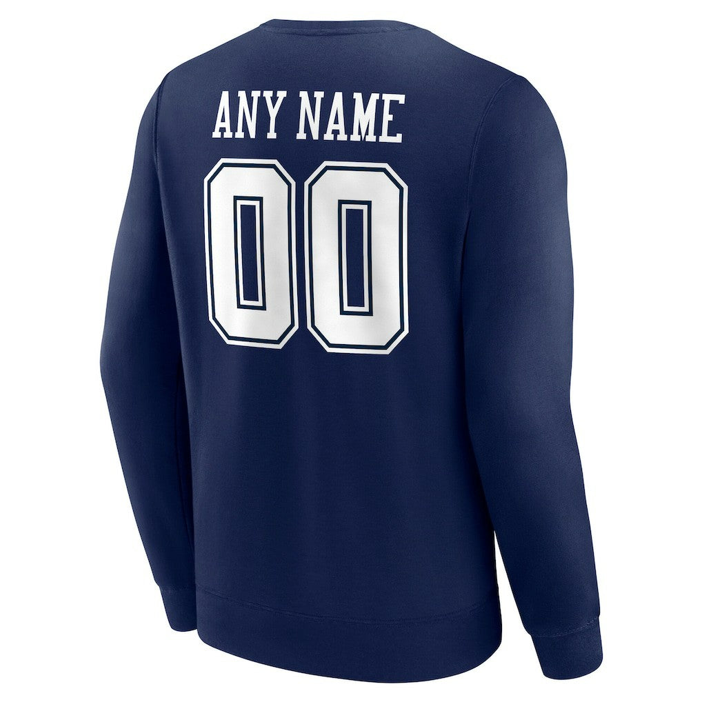 Dallas Cowboys Team Authentic Personalized Name & Number Sweatshirt - Navy outlet