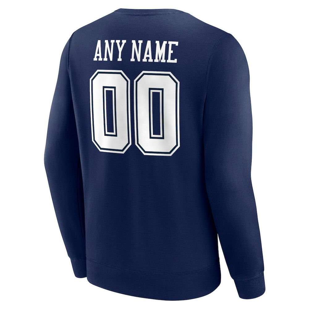 Dallas Cowboys Team Authentic Personalized Name & Number Sweatshirt - Navy outlet