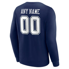 Dallas Cowboys Team Authentic Personalized Name & Number Sweatshirt - Navy outlet
