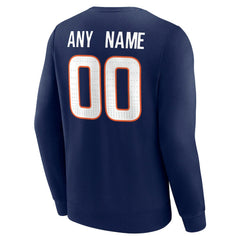 Denver Broncos Team Authentic Personalized Name & Number Sweatshirt - Navy for sale