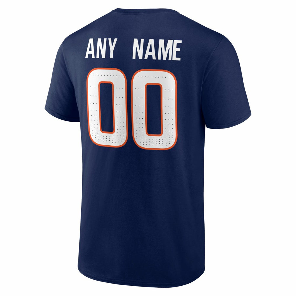 Denver Broncos Team Authentic Personalized Name & Number T-Shirt - Navy outlet