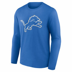 Detroit Lions Team Authentic Personalized Name & Number Long Sleeve T-Shirt - Blue sale