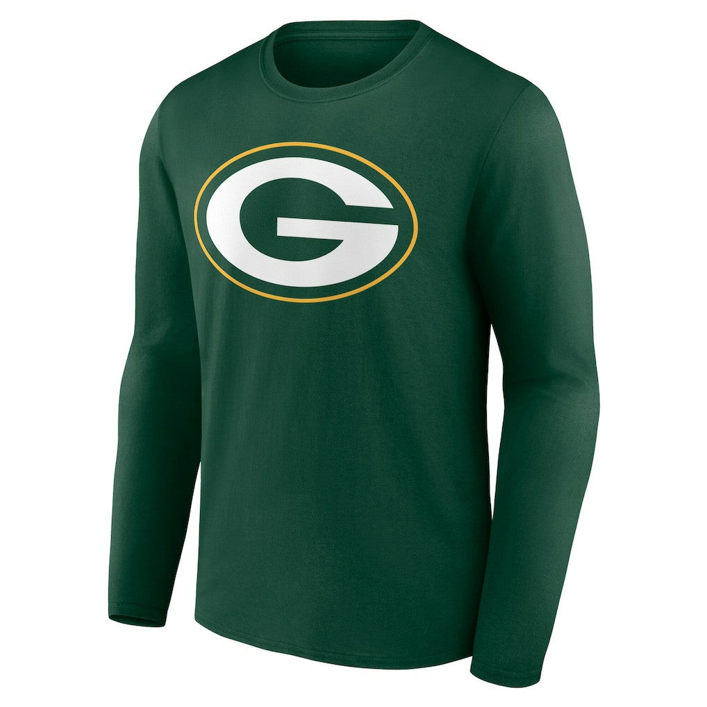 Green Bay Packers Team Authentic Personalized Name & Number Long Sleeve T-Shirt - Green on sale