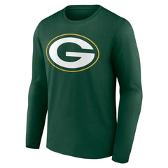Green Bay Packers Team Authentic Personalized Name & Number Long Sleeve T-Shirt - Green on sale