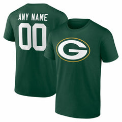 Green Bay Packers Team Authentic Personalized Name & Number T-Shirt - Green outlet