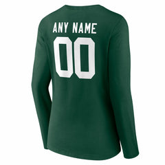 Green Bay Packers Women's Team Authentic Personalized Name & Number Long Sleeve V-Neck T-Shirt - Green online
