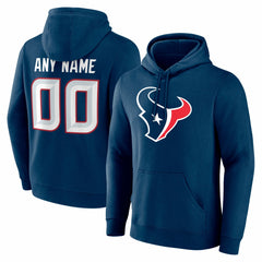 Houston Texans Team Authentic Personalized Name & Number Hoodie - Navy sale