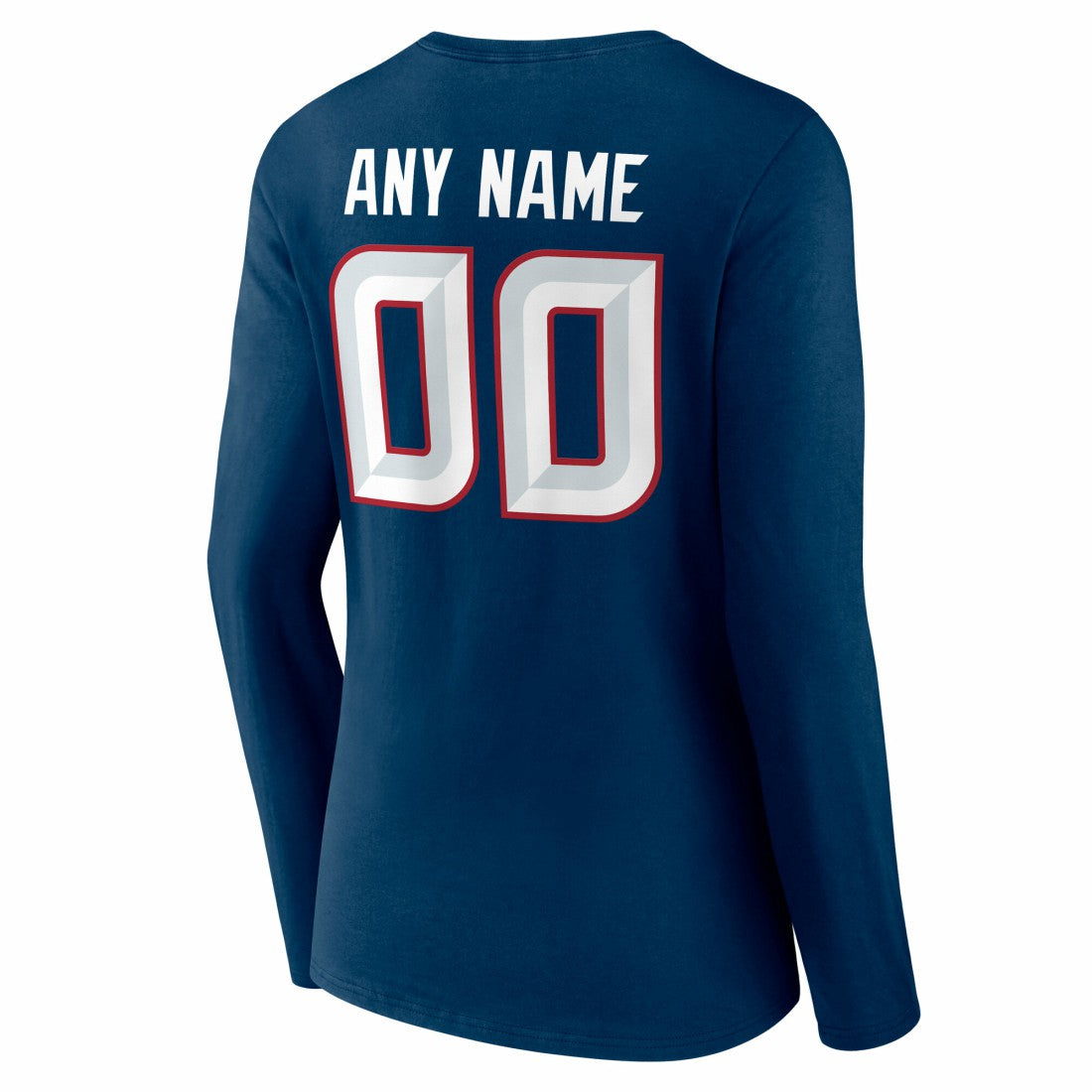 Houston Texans Women's Team Authentic Personalized Name & Number Long Sleeve V-Neck T-Shirt - Navy sale