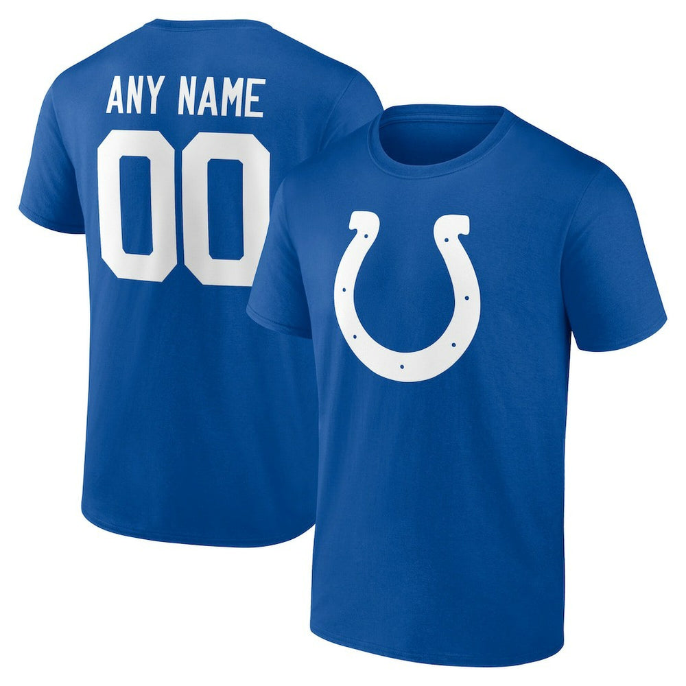 Indianapolis Colts Team Authentic Personalized Name & Number T-Shirt - Royal discount