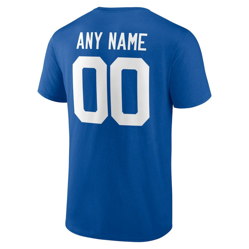 Indianapolis Colts Team Authentic Personalized Name & Number T-Shirt - Royal discount