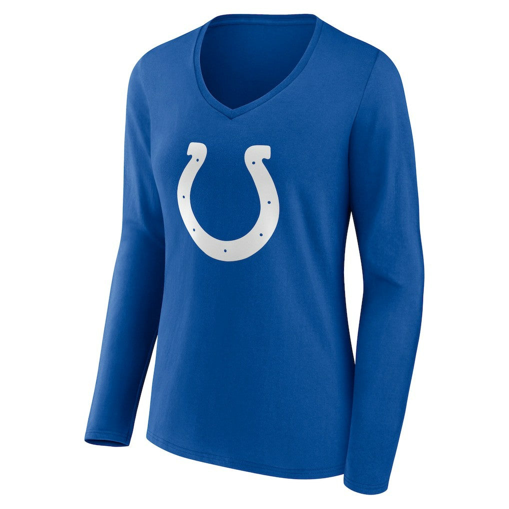 Indianapolis Colts Women's Team Authentic Personalized Name & Number Long Sleeve V-Neck T-Shirt - Royal sale