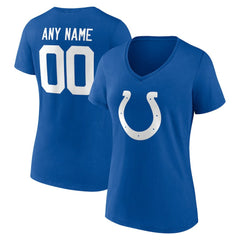 Indianapolis Colts Women's Team Authentic Personalized Name & Number V-Neck T-Shirt - Royal online