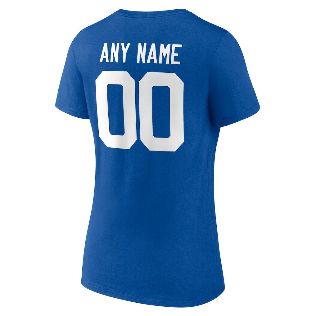 Indianapolis Colts Women's Team Authentic Personalized Name & Number V-Neck T-Shirt - Royal online