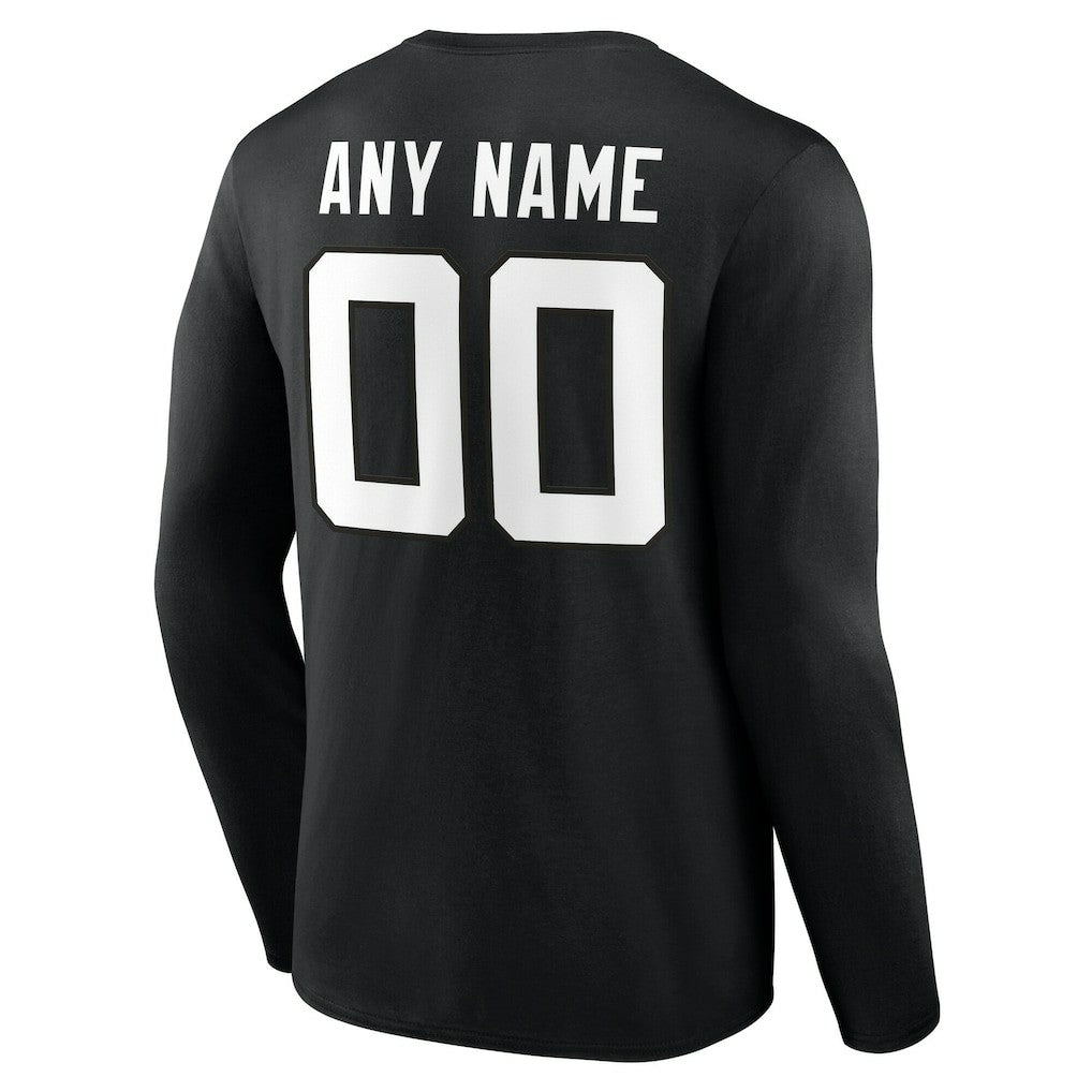 Jacksonville Jaguars Team Authentic Personalized Name & Number Long Sleeve T-Shirt - Black sale