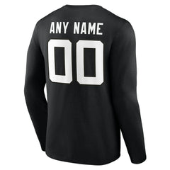Jacksonville Jaguars Team Authentic Personalized Name & Number Long Sleeve T-Shirt - Black sale
