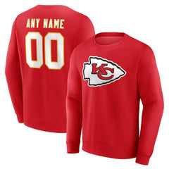 Kansas City Chiefs Team Authentic Personalized Name & Number Sweatshirt - Red on sale