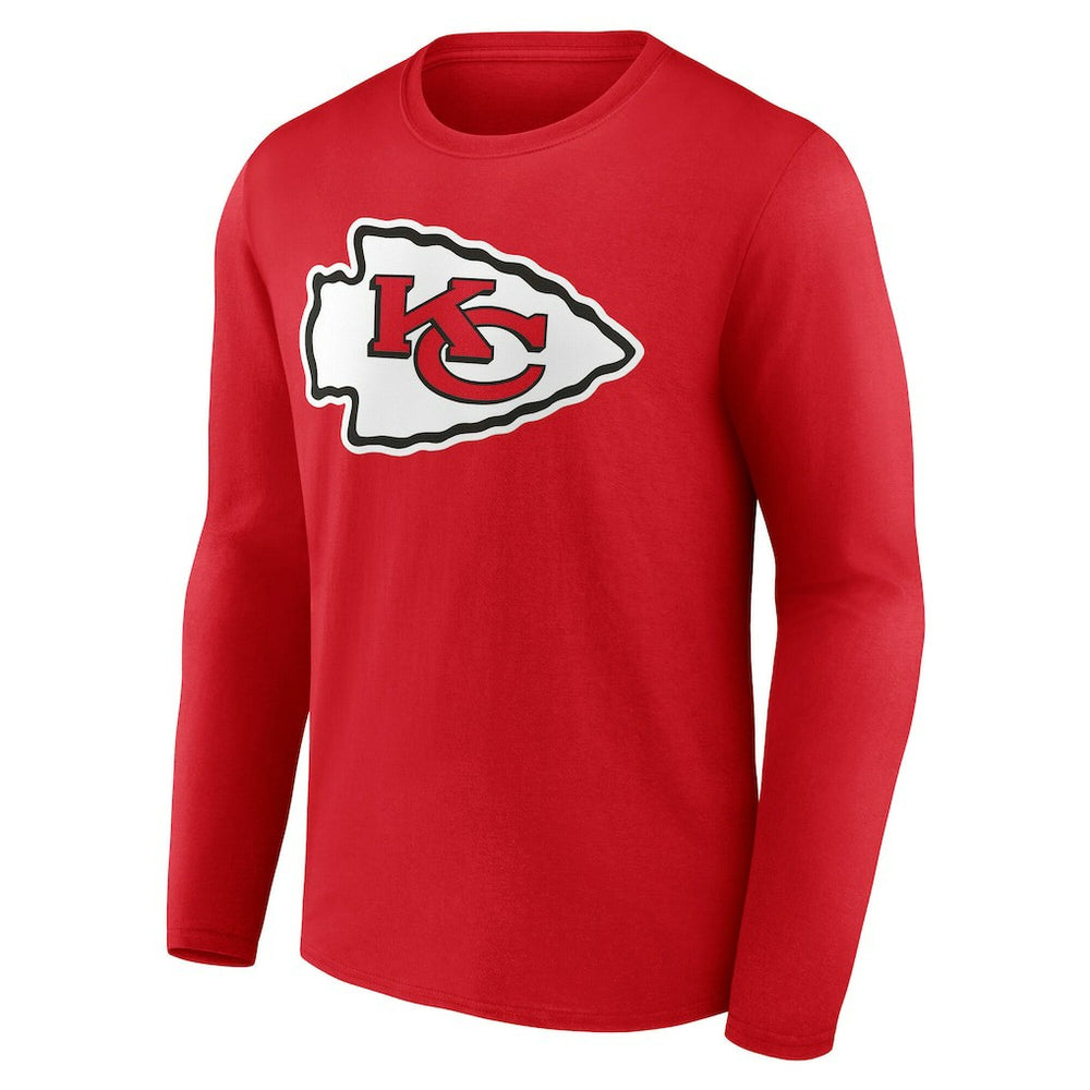 Kansas City Chiefs Team Authentic Personalized Name & Number Long Sleeve T-Shirt - Red for sale