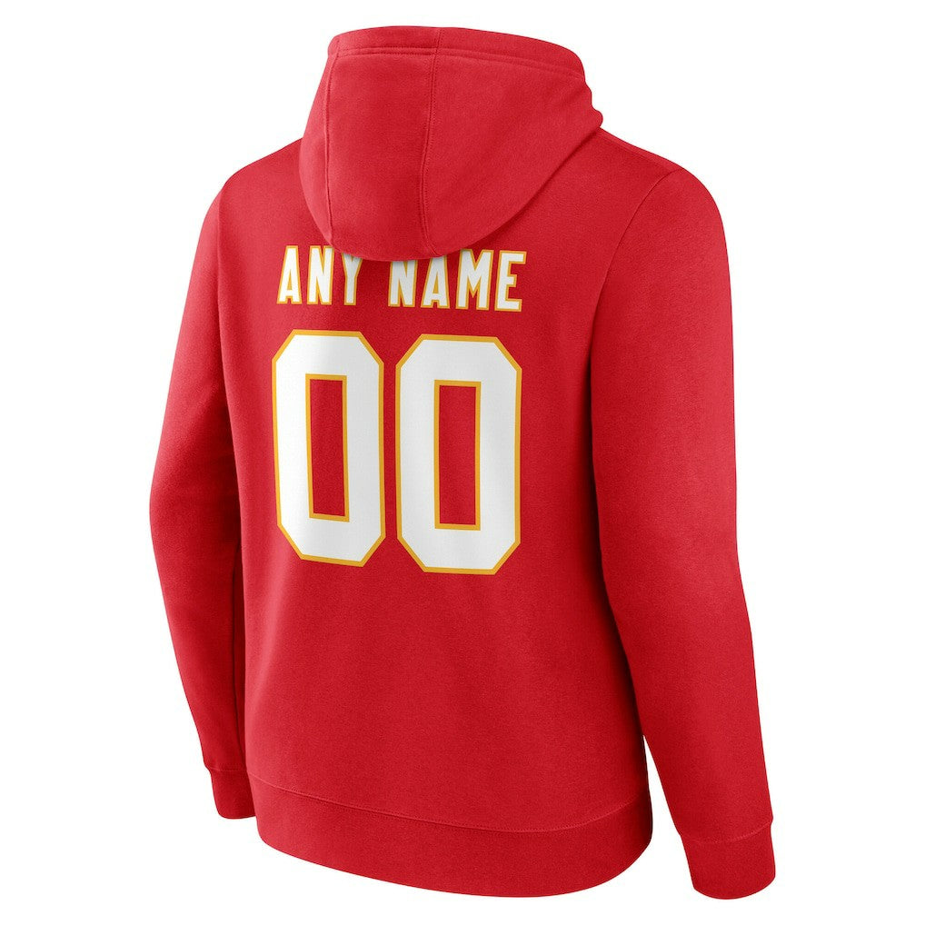 Kansas City Chiefs Team Authentic Personalized Name & Number Hoodie - Red sale