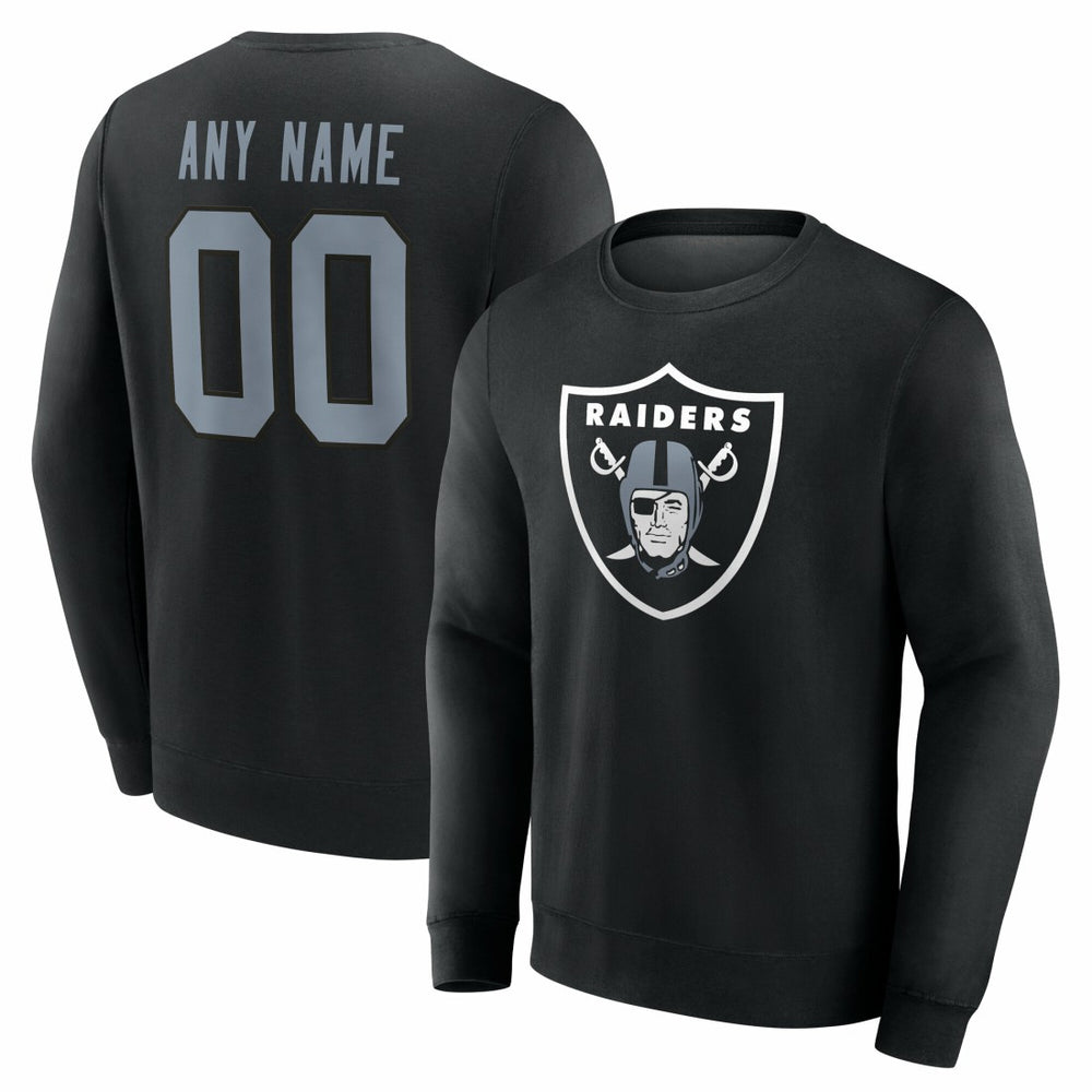 Las Vegas Raiders Team Authentic Personalized Name & Number Sweatshirt - Black cheap