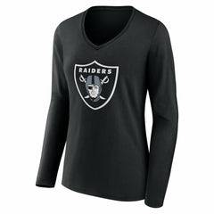 Las Vegas Raiders Women's Team Authentic Personalized Name & Number Long Sleeve V-Neck T-Shirt - Black cheap