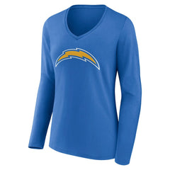 Los Angeles Chargers Women's Team Authentic Personalized Name & Number Long Sleeve V-Neck T-Shirt - Powder Blue outlet