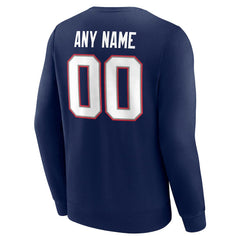 New England Patriots Team Authentic Personalized Name & Number Sweatshirt - Navy outlet
