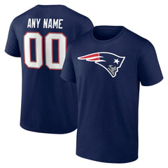 New England Patriots Team Authentic Personalized Name & Number T-Shirt - Navy online